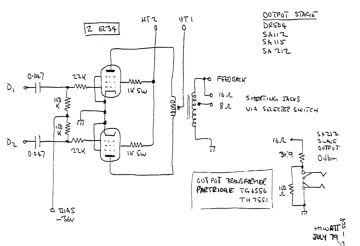 Hiwatt SA112 schematic circuit diagram